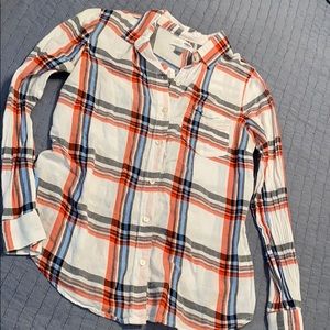Old Navy Classic Plaid Button Up